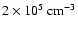 $2\times10^5\ensuremath{~ \ensuremath{{\rm cm^{-3}}}} $