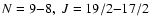 $N=9{-}8,\ J=19/2{-}17/2$