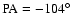 $\rm PA = -104\ensuremath {^\circ } {}$