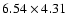 $6.54 \times 4.31$