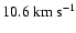$10.6\ensuremath{~ \ensuremath{{\rm km~s^{-1}}}} $
