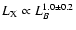 $L_{\rm X} \propto L_B^{1.0 \pm 0.2}$