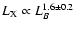 $L_{\rm X} \propto L_B^{1.6 \pm 0.2}$