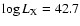 $\log L_{\rm X} = 42.7$