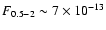$F_{0.5-2} \sim 7 \times 10^{-13}$