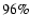 $96\%$