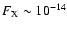 $F_{\rm X} \sim
10^{-14}$