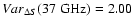$Var_{\Delta S}(37\;\rm GHz) = 2.00$
