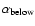 $\alpha_{\rm below}$