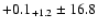 $+0.1_{+1.2}\pm 16.8$