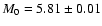 $M_0=5.81\pm 0.01$