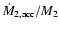 $\dot M_{\rm 2,acc}/M_{\rm 2}$
