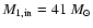 $M_{\rm 1,in}=41~{M}_{\odot}$