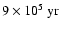 $9\times 10^{\rm 5} \rm ~yr$