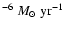 $^{\rm -6}
~{M}_{\odot}\rm ~yr^{\rm -1}$