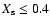 $X_{\rm s}\le 0.4$