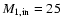 $M_{\rm 1,in}=25$