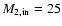 $M_{\rm 2,in}=25$