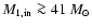 $M_{\rm 1,in} \ga 41~{M}_{\odot}$