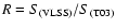 $R= S_{({\rm VLSS})}/S_{({\rm T03})}$