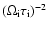 $(\Omega_{\rm i} \tau_{\rm i})^{-2}$
