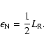 \begin{displaymath}%
\epsilon_{\rm N} = \frac{1}{2} L_{\rm R}.
\end{displaymath}