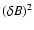 $(\delta B)^2$