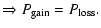 $\displaystyle \Rightarrow P_{{\rm gain}} = P_{{\rm loss}}.$