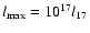 $l_{\rm max}=10^{17}l_{17}$
