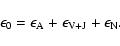 \begin{displaymath}%
\epsilon _0=\epsilon _{\rm A}+\epsilon _{{\rm V+J}}+\epsilon _{\rm N}.
\end{displaymath}