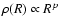 $\rho (R)\propto R^p$