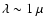 $\lambda\sim 1~\mu$