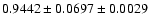 $0.9442\pm0.0697\pm0.0029$
