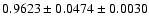 $0.9623\pm0.0474\pm0.0030$