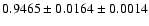 $0.9465\pm0.0164\pm0.0014$