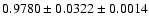 $0.9780\pm0.0322\pm0.0014$