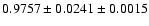 $0.9757\pm0.0241\pm0.0015$