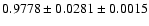 $0.9778\pm0.0281\pm0.0015$