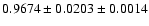 $0.9674\pm0.0203\pm0.0014$