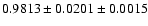 $0.9813\pm0.0201\pm0.0015$