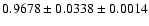 $0.9678\pm0.0338\pm0.0014$