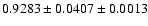 $0.9283\pm0.0407\pm0.0013$