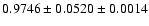 $0.9746\pm0.0520\pm0.0014$