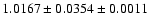 $1.0167\pm0.0354\pm0.0011$