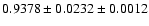 $0.9378\pm0.0232\pm0.0012$