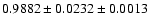 $0.9882\pm0.0232\pm0.0013$