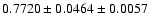 $0.7720\pm0.0464\pm0.0057$