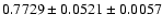 $0.7729\pm0.0521\pm0.0057$