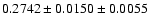 $0.2742\pm0.0150\pm0.0055$