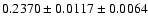 $0.2370\pm0.0117\pm0.0064$